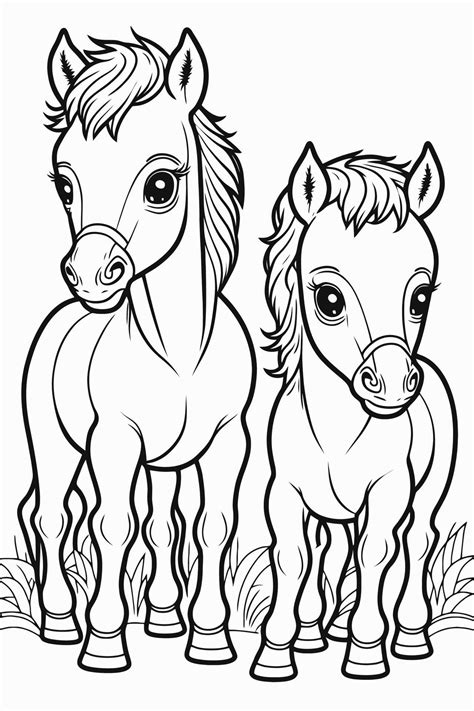 Horse coloring pages for entertainment