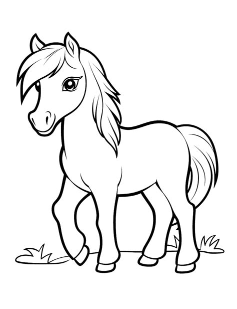 Horse coloring pages for kids