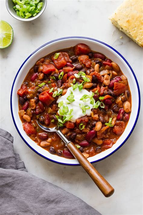 A hearty, warming bowl of chili filled with hot peppers and beans