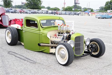 A hot rod with a stunning, hand-painted design