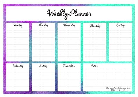 How to choose the right weekly planner printable template