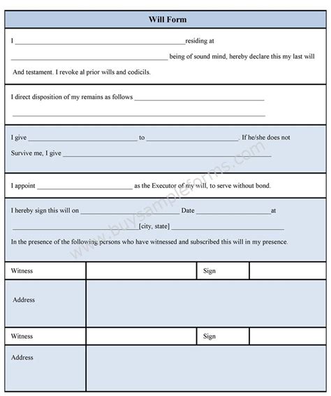 How to find free printable will forms online