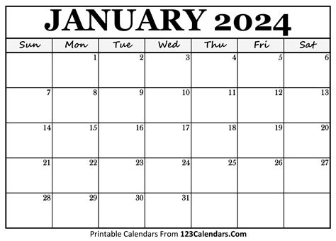 How to Use a January Calendar Printable Effectively