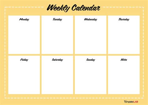 How to Use a Week Calendar Printable Template