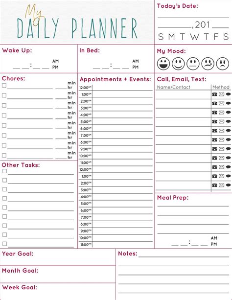 How to Use a Daily Planner Template