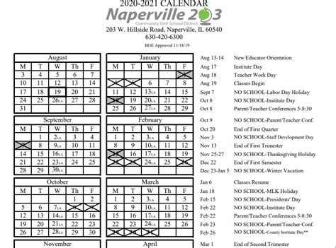 How to Use District 203 School Calendar