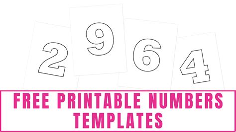 How to Use Free Printable Numbers Templates