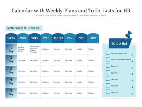 HR Calendar Implementation