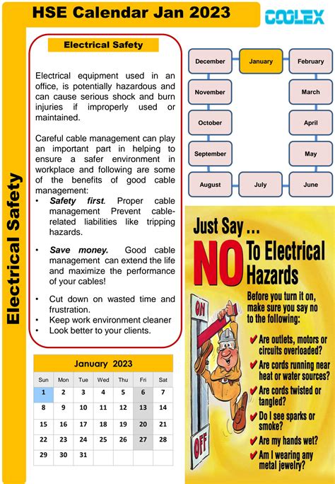 Best practices for HSE calendar management