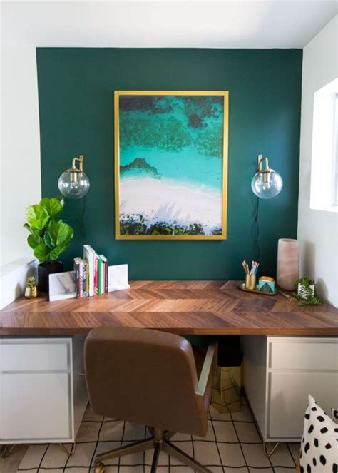 Hunter Green Office Inspiration