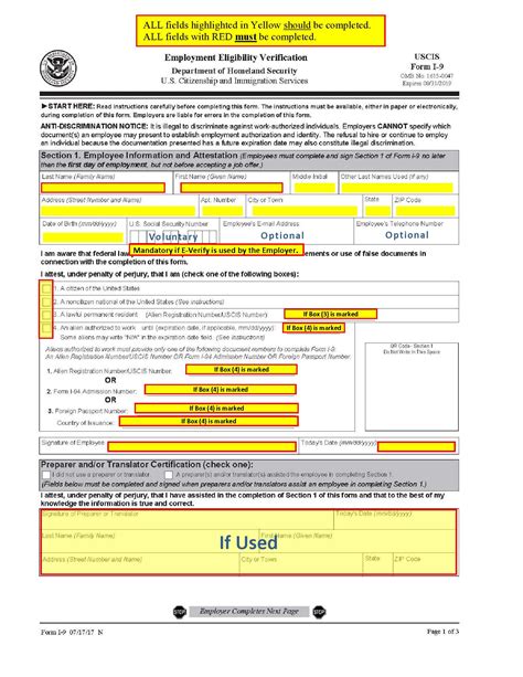 I-9 Form Completion