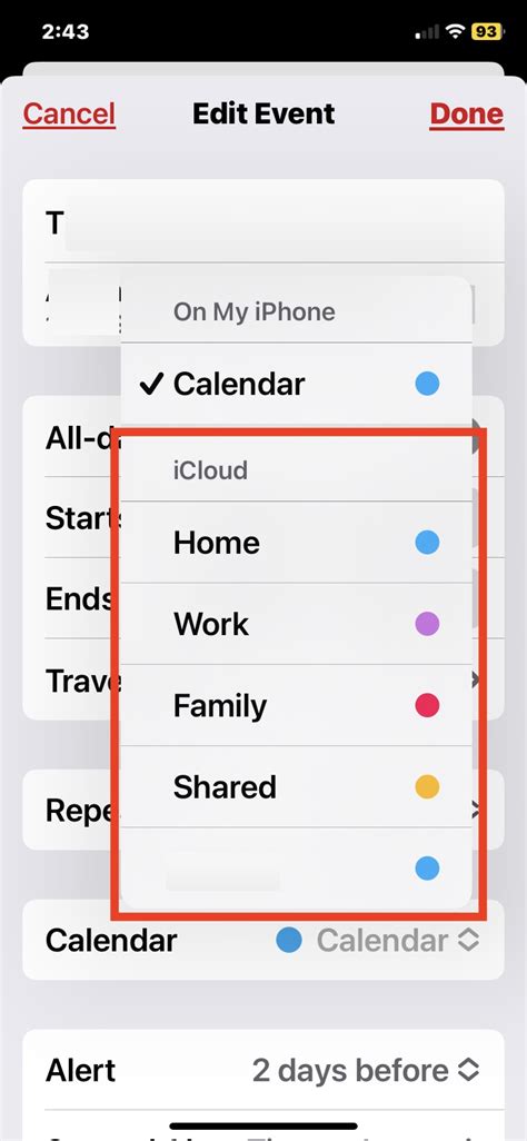 iCloud Calendar