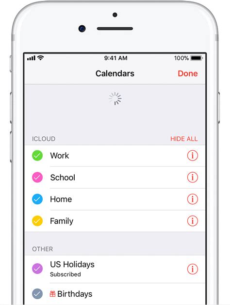 iCloud Calendar notifications