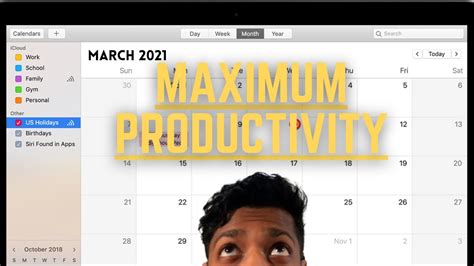 iCloud Calendar productivity