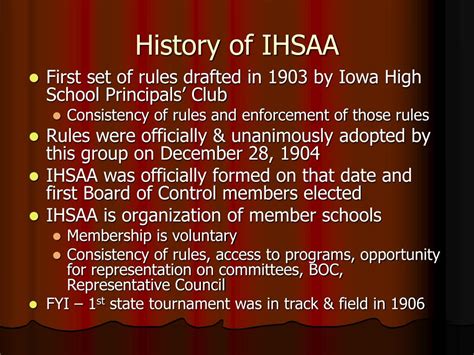 IHSAA History