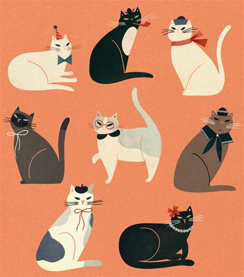 Illustrative Cat Art