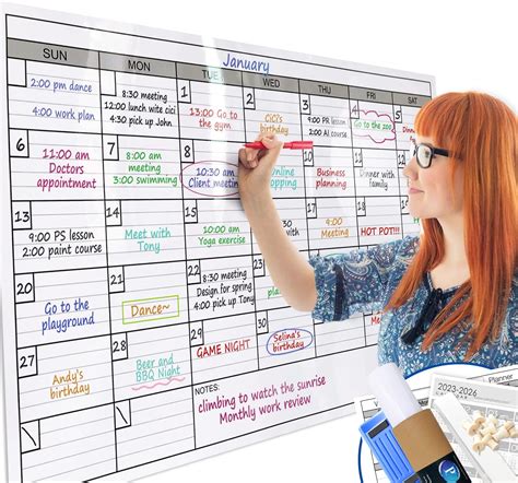 Steps to implement a large whiteboard calendar effectively