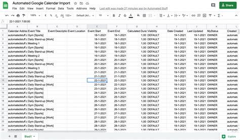 Import Calendar Data