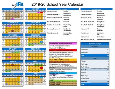 Important Dates in the School Calendar