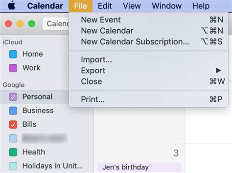 Importing ICS into Apple Calendar