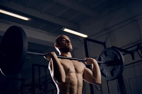 Man doing a strength training exercise