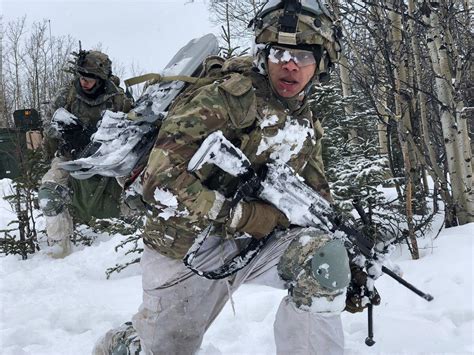 Infantry soldiers in training