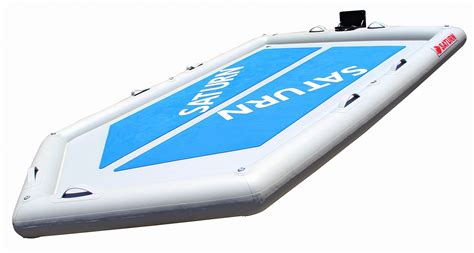 Inflatable dock platform for swimming and kayaking