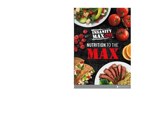 Insanity Max 30 Nutrition