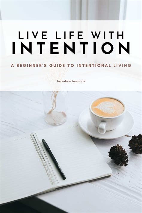 Living with Intention and Purpose