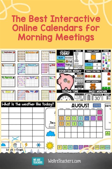 Interactive Calendar Activities