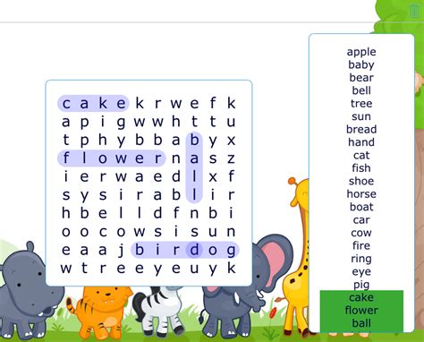 Interactive Word Search Puzzles Online