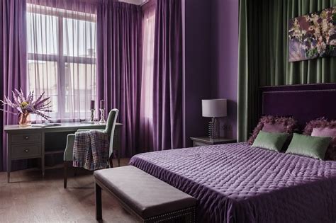 Interior Design with Green and Purple