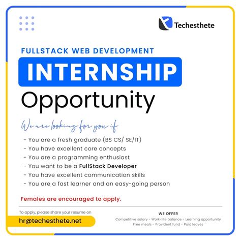 Description of Internship opportunities