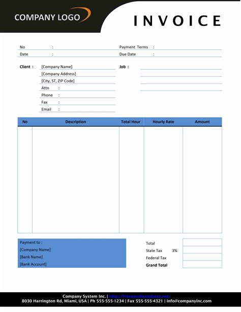 Invoice template templates