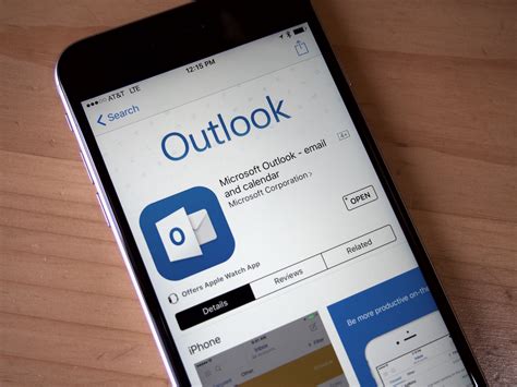 Description of iPhone and Outlook