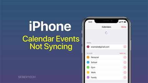 iPhone calendar issues