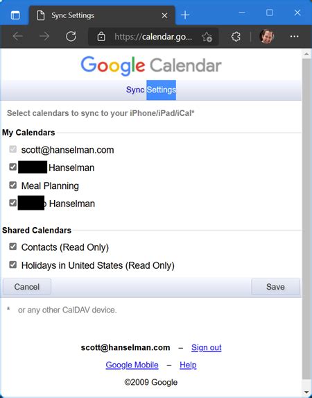 iPhone Google Calendar