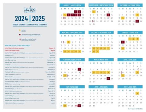 Irving ISD Calendar Planning