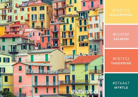 A classic Italian color palette featuring warm hues