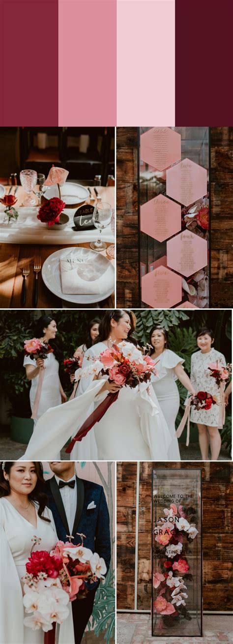 Ivory and burgundy color palette