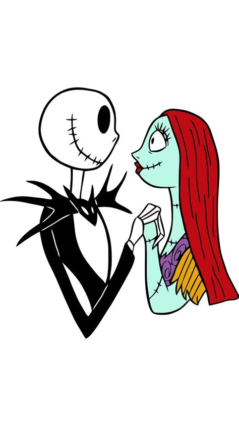 Jack and Sally in Halloween Town