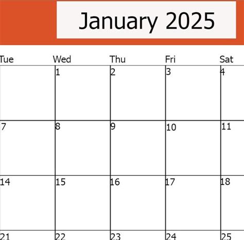 Description of January 2025 digital calendars