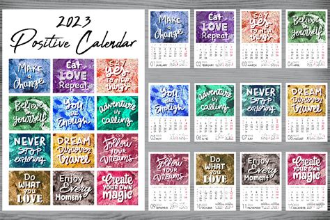 January 2025 printable calendar with inspirational quotes