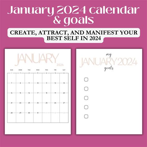 January Calendar Goals