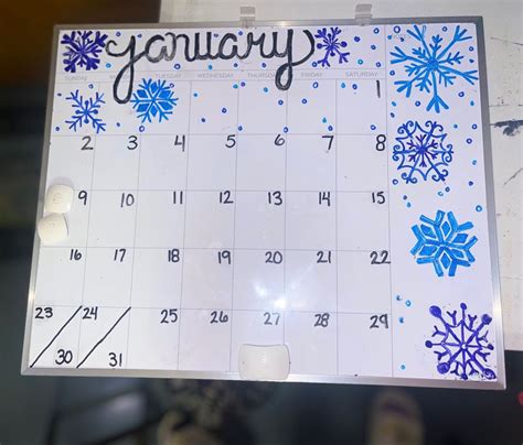 January Calendar Ideas