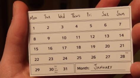 January Calendar Tricks