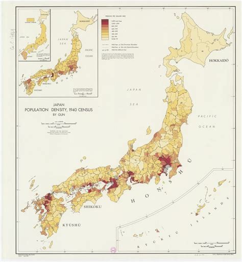 Japan Population Distribution 1940