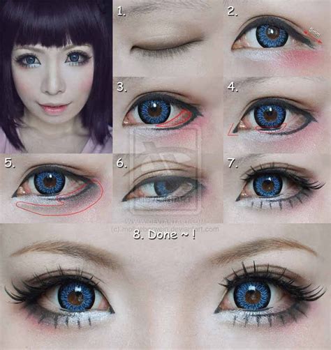 Japanese anime makeup look