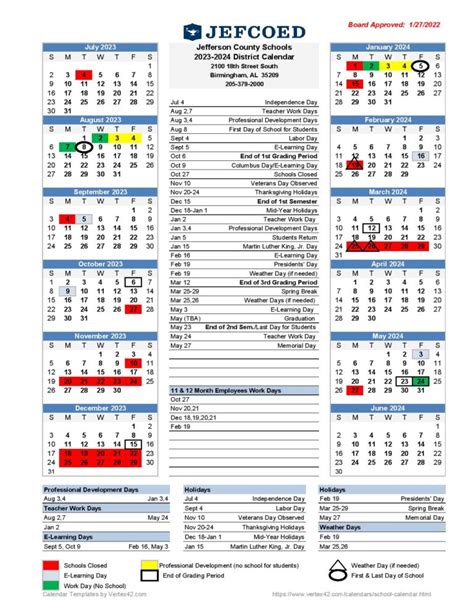 Jeffco School Calendar Important Dates