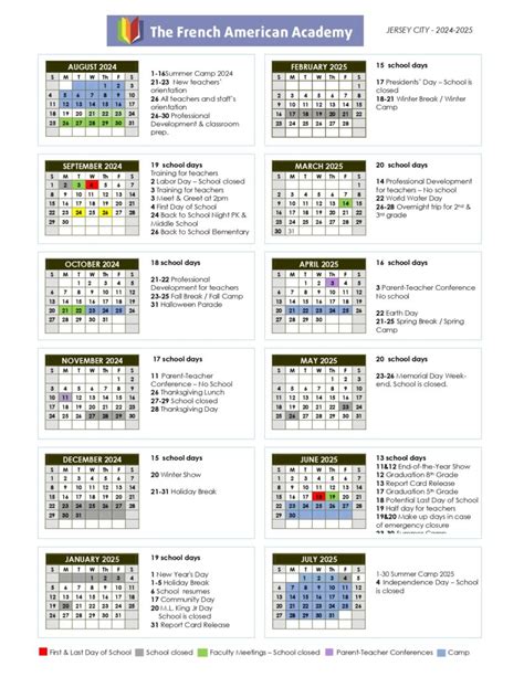 Jersey City Public Schools Calendar